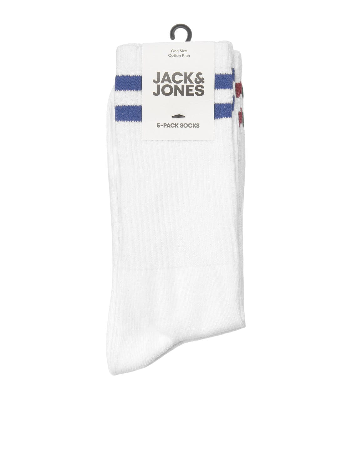 Pack de 5 calcetines alto blancos - JACFURY